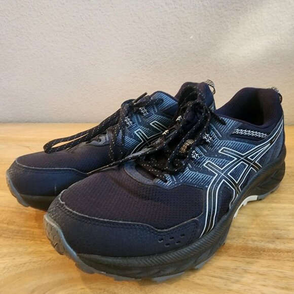 ASICS Gel-Venture 8 Shoes Mens Size 9.5 Blue Black Trail Running Mesh 1011B486 main image 5